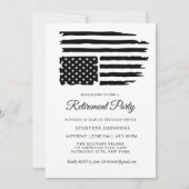 Military Retirement Custom Photo American Flag 招待状 (正面)