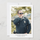 Military Retirement Custom Photo American Flag 招待状 (裏面)