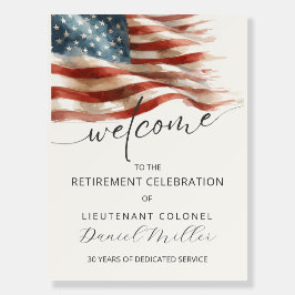 Military Retirement Foam Board | Editable