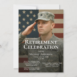 Military Retirement Invitation マグネット招待状