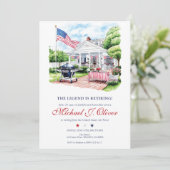 Military Retirement Patriotic Backyard Celebration 招待状 (スタンド正面)