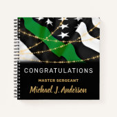 Military Retirement Thin Green Line Party Guest ノートブック (正面)