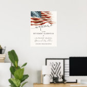 Military Retirement Welcome Poster | Editable ポスター (ホームオフィス)