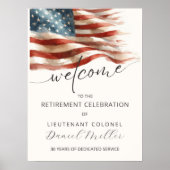 Military Retirement Welcome Poster | Editable ポスター (正面)
