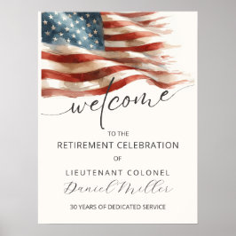 Military Retirement Welcome Poster | Editable ポスター