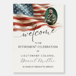 Military Retirement Welcome Sign Foam Board