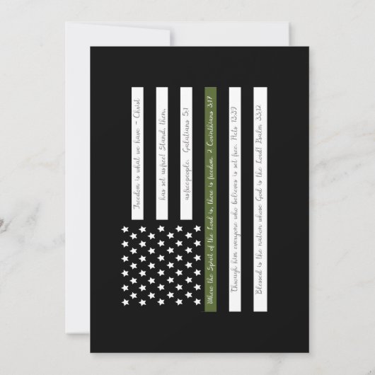 Military Scripture Flag Retirement Party 招待状 (裏面)