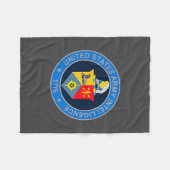 Military Security Agency Intelligence Corps Vetera フリースブランケット (正面(横))