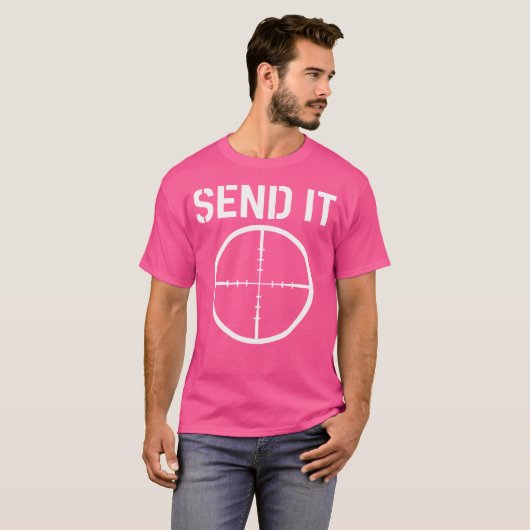 Military Sniper Long Range Shooting Send It Tシャツ (正面フル)