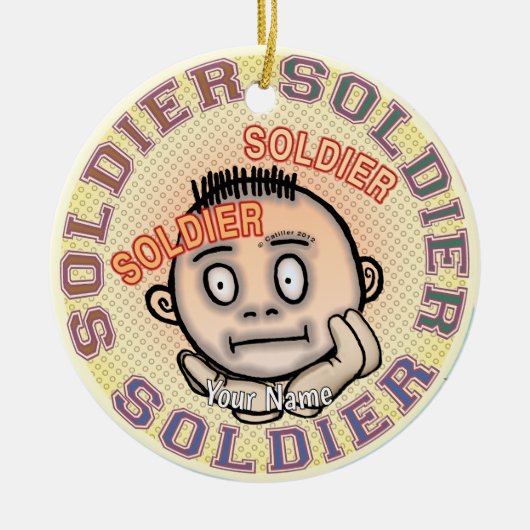 Military Soldier セラミックオーナメント (正面)