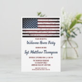 Military Soldier Homecoming Party American Flag  招待状 (スタンド正面)