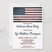 Military Soldier Welcome Home Party American Flag 招待状 (正面)