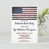 Military Soldier Welcome Home Party American Flag 招待状 (スタンド正面)