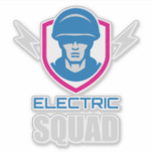 Military Squad Soldier Neon シール (正面)