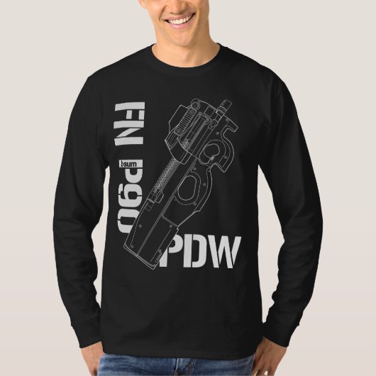military t-shirts FN P90 PDW Tシャツ (正面)