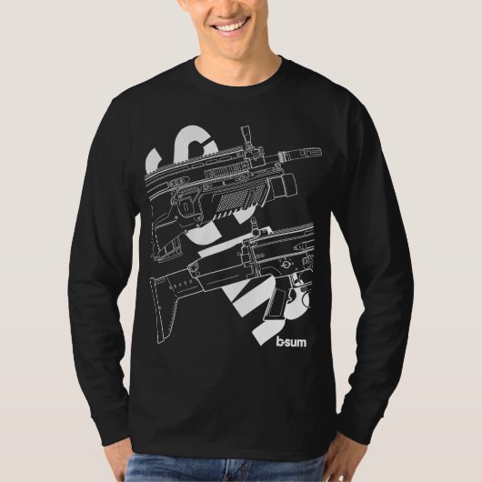 military t-shirts FN SCAR Assault Rifle Tシャツ (正面)