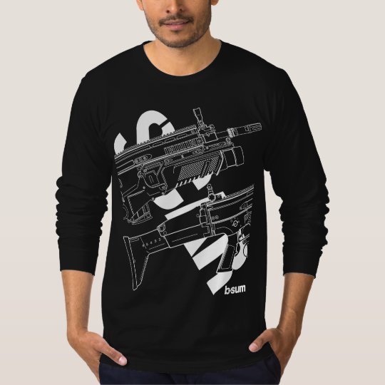 military t-shirts FN SCAR Assault Rifle Tシャツ