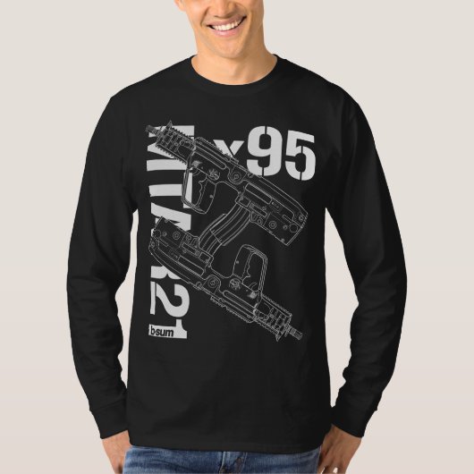 military t-shirts IWI X95 Rifle Tシャツ (正面)