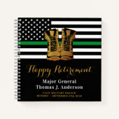 Military Thin Green Line Boots Retirement Guest    ノートブック (正面)