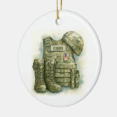 Military Uniform Ornament, Military, Boots & Hat セラミックオーナメント (左)