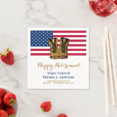 Military USA American Flag Boots Retirement Party スタンダードカクテルナプキン (インサイチュ)