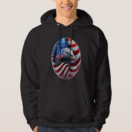 Military Veteran Patriotic American Flag  12 パーカ (正面)