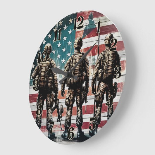 Military Wall Clock ラージ壁時計 (傾斜)
