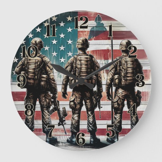 Military Wall Clock ラージ壁時計 (正面)