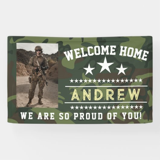 Military Welcome Home Banner - Army National Guard 横断幕 (横)