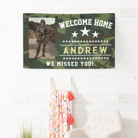 Military Welcome Home Banner - Army National Guard 横断幕 (インサイチュ)