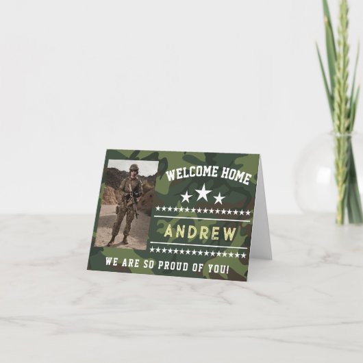 Military Welcome Home Invitation – Army National シーズンカード (正面)