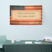 Military Welcome Home Name Rank Banner 横断幕 (トレードショー)