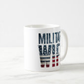 Military wife patriotic red, white and blue  コーヒーマグカップ (正面右)