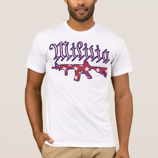 Militia Declaration Tee, Patriotic America Shirt Tシャツ