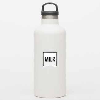「MILK」ラベルステッカー - シンプルなデザイン シール