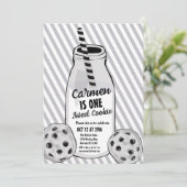 Milk and Cookie 2D Boys First Birthday 招待状 (スタンド正面)