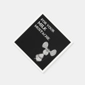 Milk and Cookie Mustache Mouse First Birthday スタンダードカクテルナプキン (角)