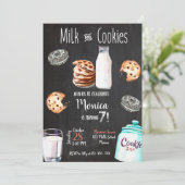 Milk and Cookies Birthday Invitation 招待状 (スタンド正面)