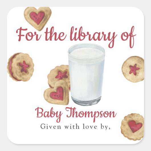 Milk and Cookies For the library of スクエアシール (正面)