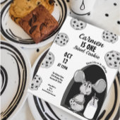 Milk and Cookies Mouse Sweet First Birthday 招待状