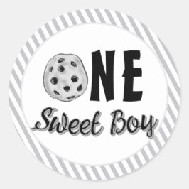 Milk and Cookies Sweet First Birthday ラウンドシール