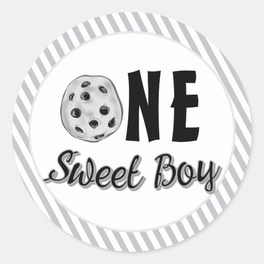 Milk and Cookies Sweet First Birthday ラウンドシール (正面)