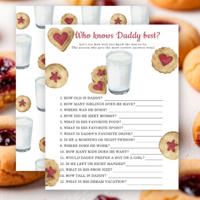 Milk baby shower - Who knows daddy best game  (クリエイターアップロード済み)