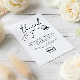 Milk Bottle Champagne Baby Shower Thank You サンキューカード