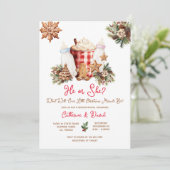 Milk Bottle Christmas Gender Reveal Invitation 招待状 (スタンド正面)