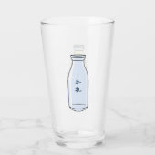 Milk bottle with Japanese Kanji タンブラーグラス (裏面)