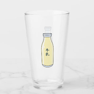 Milk bottle with Japanese Kanji タンブラーグラス