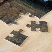 Milk Chocolate Brown Horse in Blue ジグソーパズル (側面)