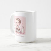 Milk Connoisseur Baby Boy Print Nursery コーヒーマグカップ (正面左)