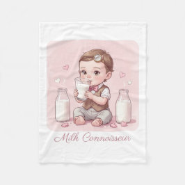 Milk Connoisseur Baby Boy Print Nursery フリースブランケット